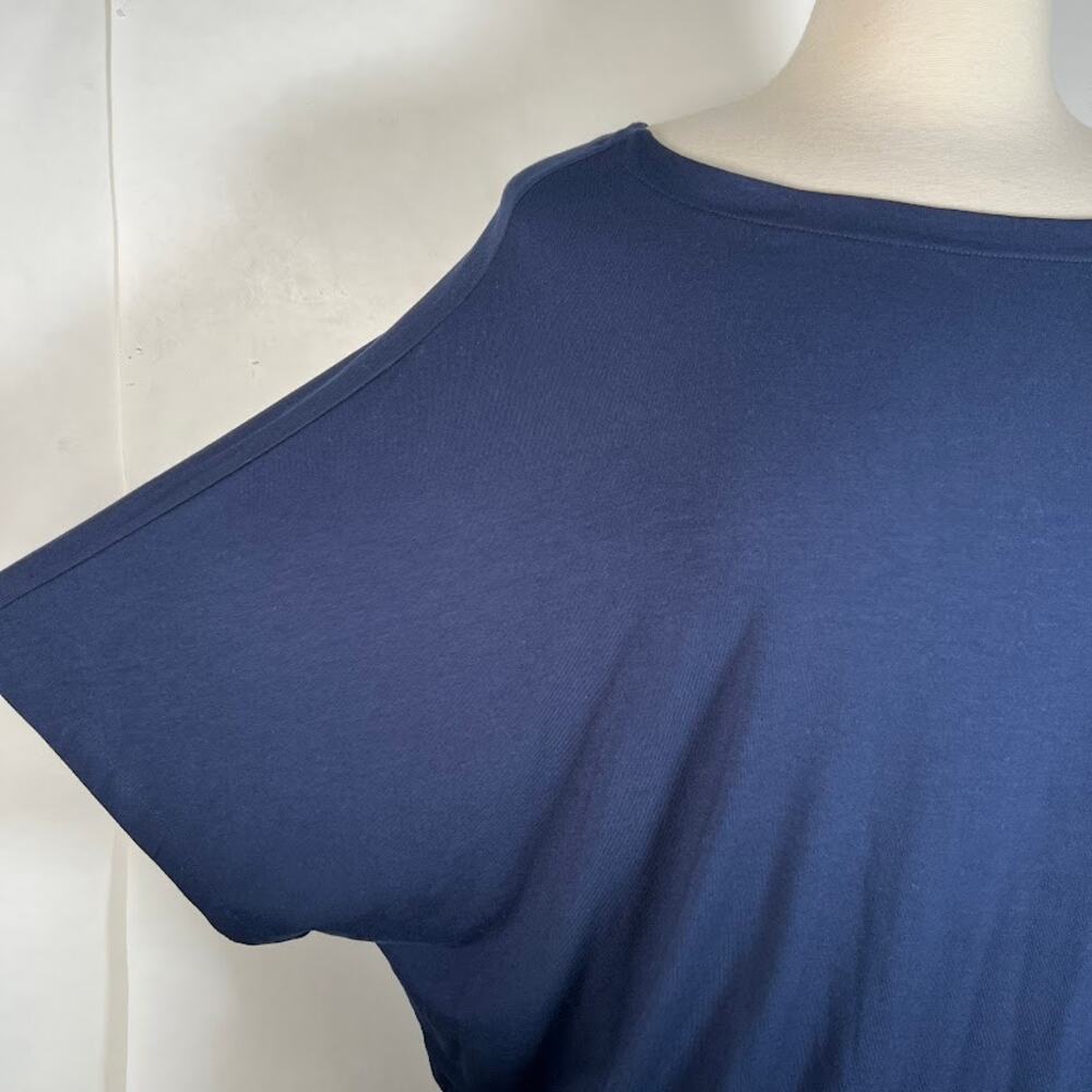 NEW! LAUREN Ralph Lauren Tunic Top 2X Lighthouse Navy w/ Gold Tone Belt $95 - Picture 4 of 8